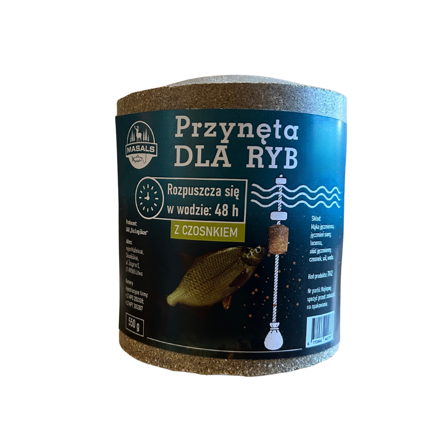 Masals dla ryb z czosnkiem – naturalna zanęta rozpuszczająca się do 48 godzin, 550 g