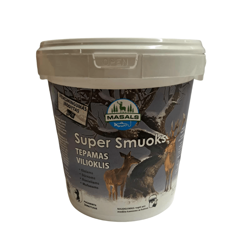 SuperSmuoks – intensywnie pachnący wabik do wcierania dla zwierzyny (1,5 kg) - Masals PL