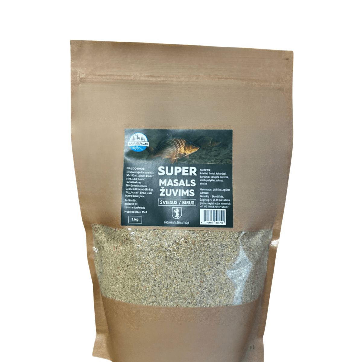 Jasna sypka zanęta dla ryb, 1 kg - Masals PL